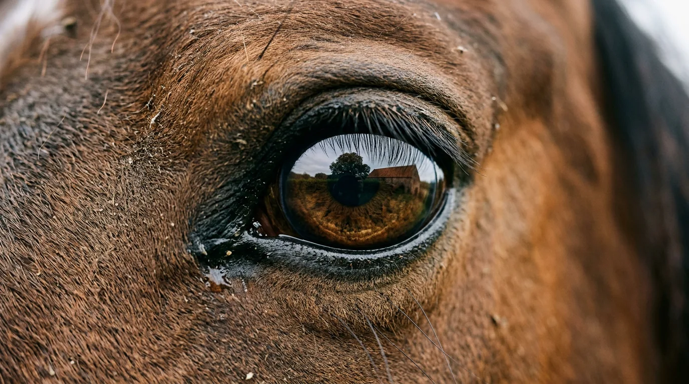 Un regard de cheval, Écuries de la Gravelière, Contamine-Sarzin